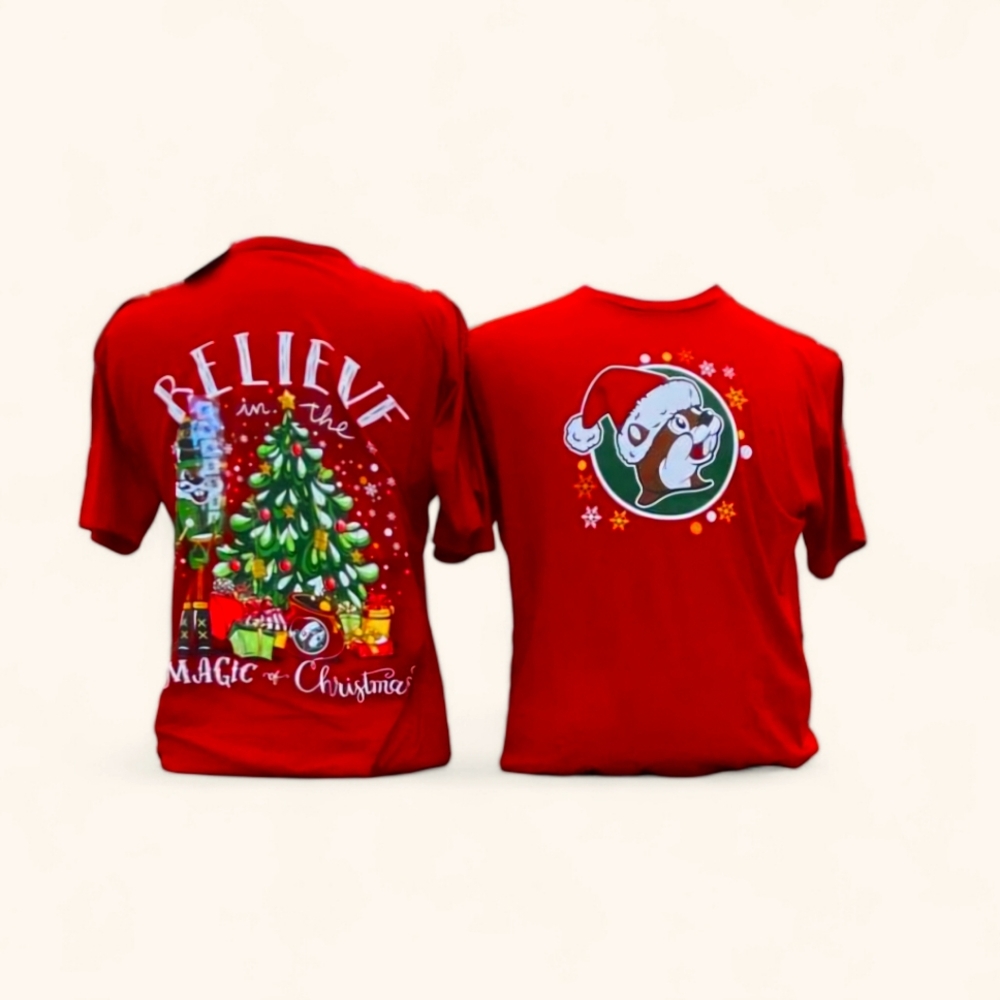 Buc-ee's "Believe" Christmas 2024 T-Shirt